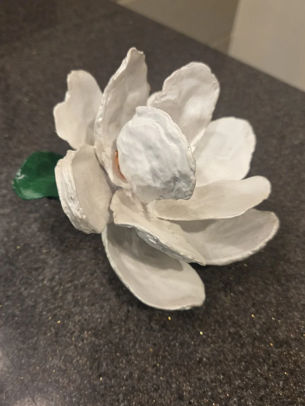 Handcrafted Oyster Shell Magnolia Flower